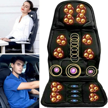 Vibration Massage Chair Pad with Heat Control and Wired Remote