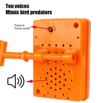 Solar Bird Repeller with Rotating Mirrors and Predator Sounds, Motion Activated LED