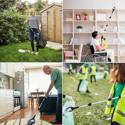Foldable Grabber Reacher with 360-Degree Swivel Head and Ergonomic Handle