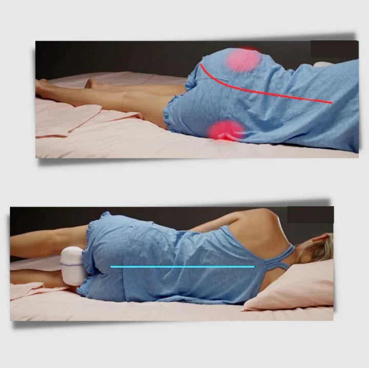 Contoured Memory Foam Leg Pillow with Breathable Cover and Machine Washable Design