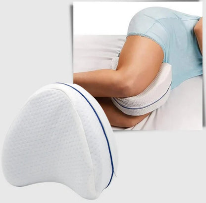 Contoured Memory Foam Leg Pillow with Breathable Cover and Machine Washable Design