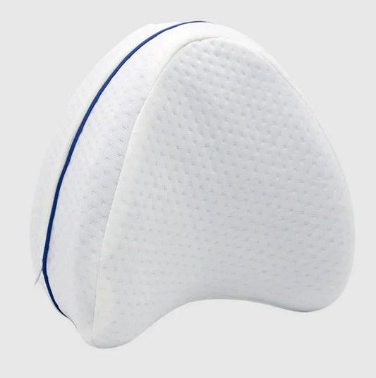 Contoured Memory Foam Leg Pillow with Breathable Cover and Machine Washable Design