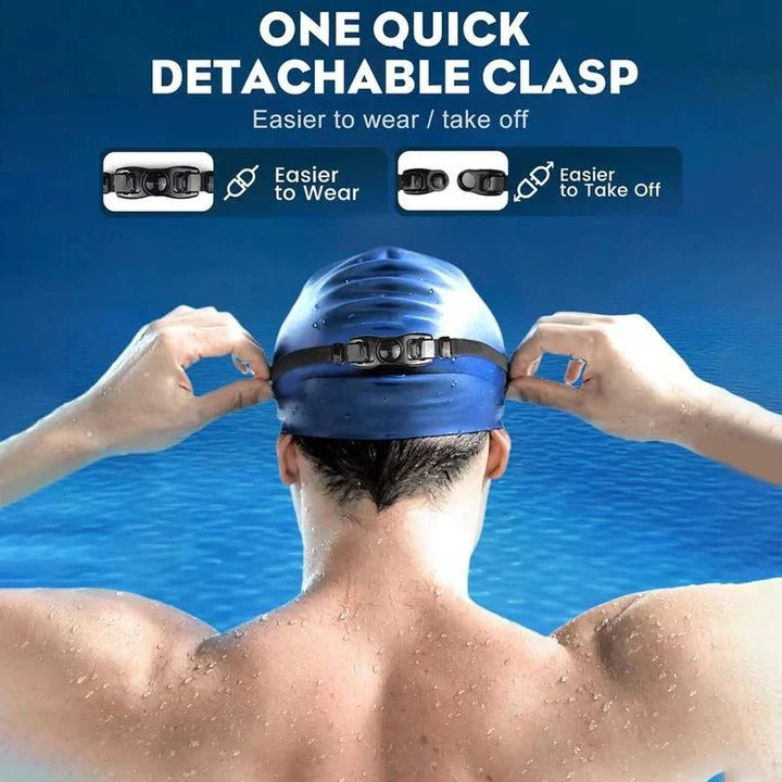 Swimming Goggles with Anti-Fog Polycarbonate Lens and Soft Silicone Gaskets