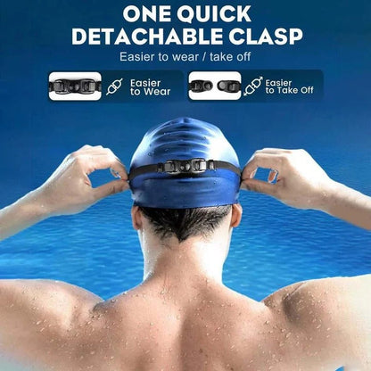 Swimming Goggles with Anti-Fog Polycarbonate Lens and Soft Silicone Gaskets