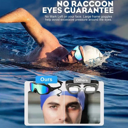 Swimming Goggles with Anti-Fog Polycarbonate Lens and Soft Silicone Gaskets