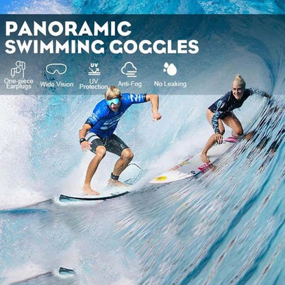 Swimming Goggles with Anti-Fog Polycarbonate Lens and Soft Silicone Gaskets