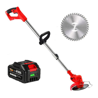 Cordless Grass Trimmer with 24V Motor and Three Interchangeable Blades
