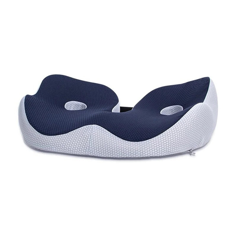 Ergonomic Seat Cushion with Memory Foam and Adjustable Straps for Office Chairs