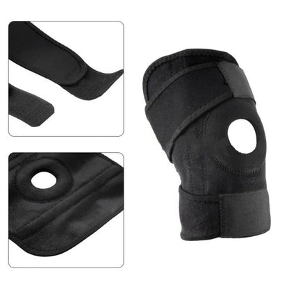 Adjustable Knee Brace with Compression and Side Stabilizers for Injury Recovery