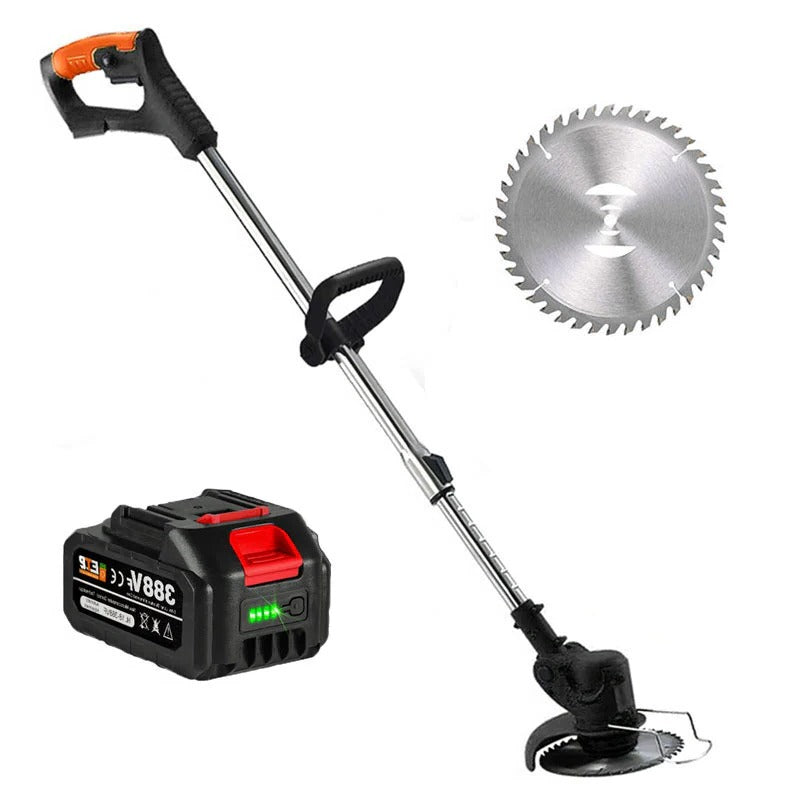 Cordless Grass Trimmer with 24V Motor and Three Interchangeable Blades