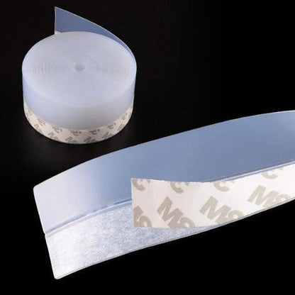 Transparent Door and Window Seal Strip with Self-Adhesive Backing, 196.85 Inches