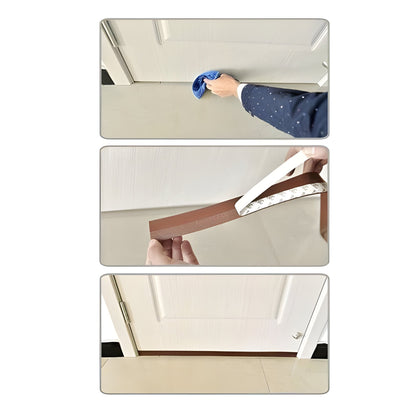 Transparent Door and Window Seal Strip with Self-Adhesive Backing, 196.85 Inches