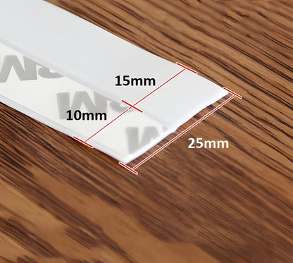 Transparent Door and Window Seal Strip with Self-Adhesive Backing, 196.85 Inches