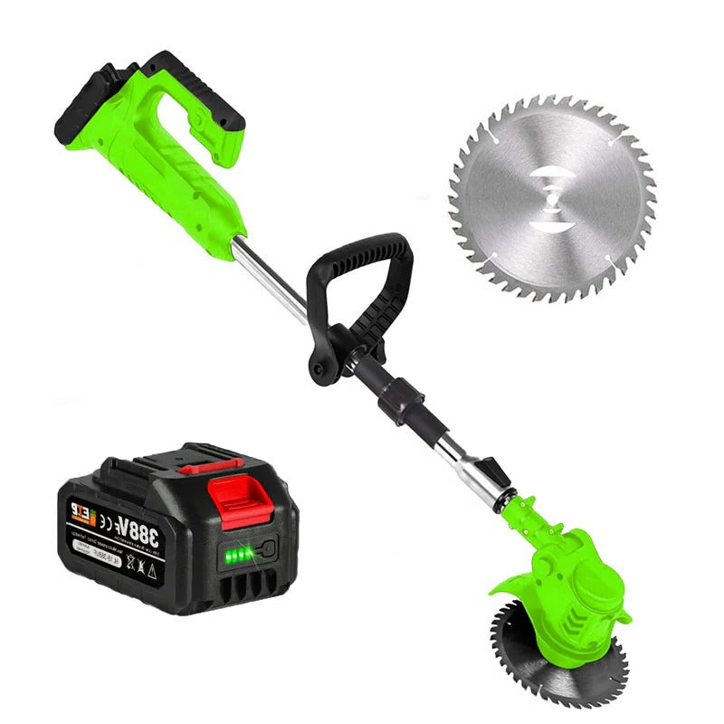 Cordless Grass Trimmer with 24V Motor and Three Interchangeable Blades