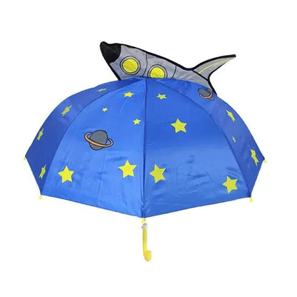 Lightweight Kids Umbrella with Rainbow Canopy and Manual Push Operation