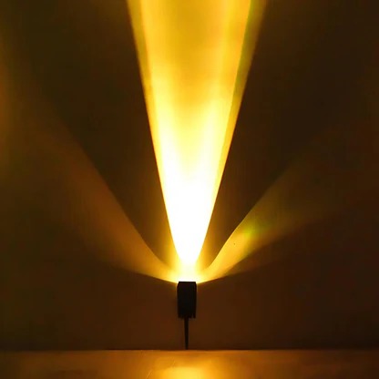 Outdoor Solar Spotlight with Adjustable Zoom Lens and RGB Color Modes