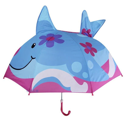 Lightweight Kids Umbrella with Rainbow Canopy and Manual Push Operation