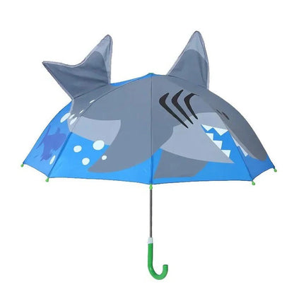 Lightweight Kids Umbrella with Rainbow Canopy and Manual Push Operation