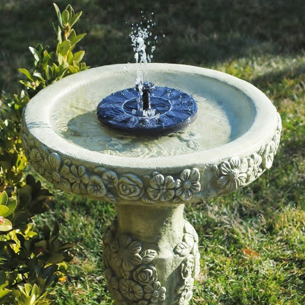 Floating Solar Water Fountain with Four Spray Patterns for Birdbaths and Garden Ponds