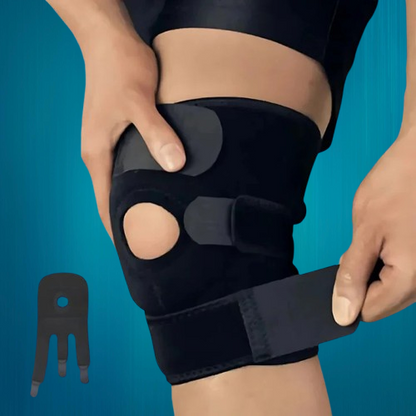 Adjustable Knee Brace with Compression and Side Stabilizers for Injury Recovery