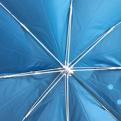 Lightweight Kids Umbrella with Rainbow Canopy and Manual Push Operation