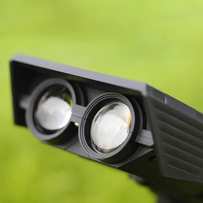 Outdoor Solar Spotlight with Adjustable Zoom Lens and RGB Color Modes