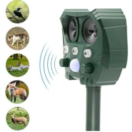 Motion-Activated Snake Repeller with Solar Power and Ultrasonic Sound, 30ft Range