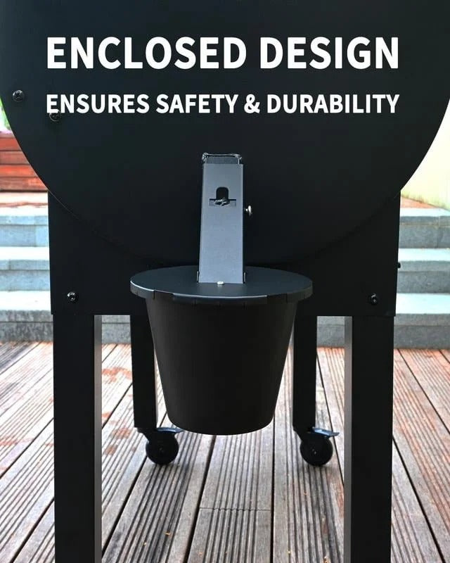 Grill Grease Collector with Reusable Liner and Sealed Lid for Pellet Grills