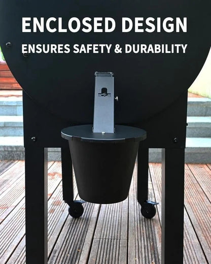 Grill Grease Collector with Reusable Liner and Sealed Lid for Pellet Grills