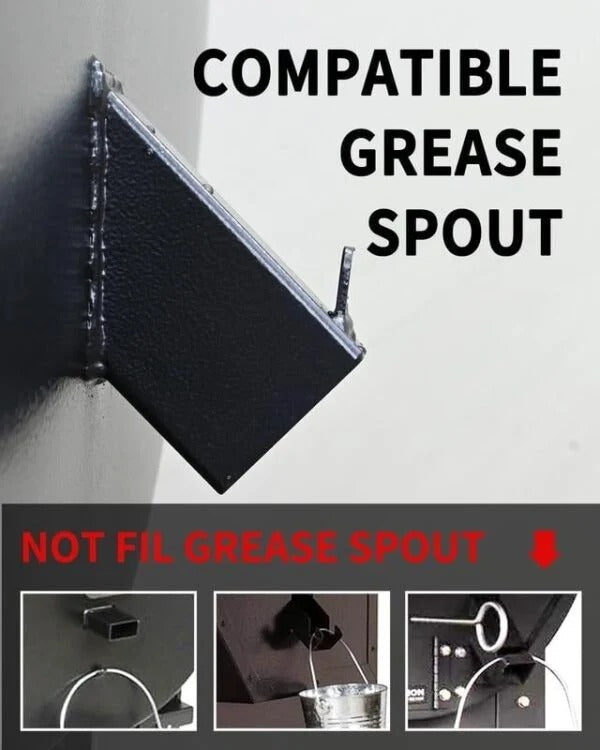 Grill Grease Collector with Reusable Liner and Sealed Lid for Pellet Grills