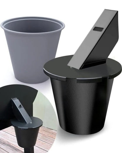 Grill Grease Collector with Reusable Liner and Sealed Lid for Pellet Grills