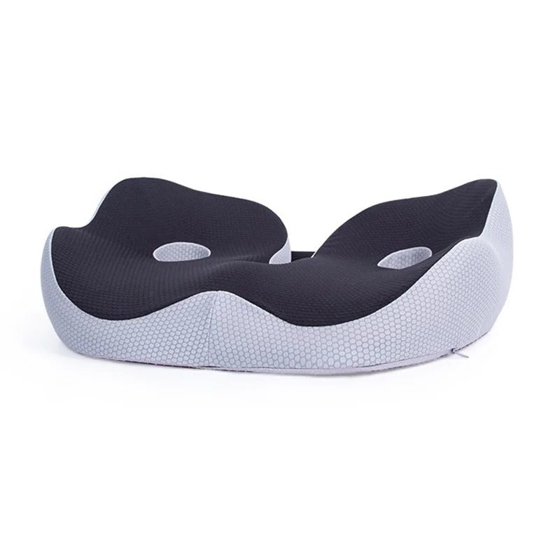 Ergonomic Seat Cushion with Memory Foam and Adjustable Straps for Office Chairs