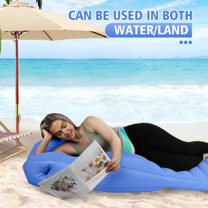 Inflatable Stomach Sleeping Pillow for Pregnancy with Center Belly Cutout and Dual Air Chambers