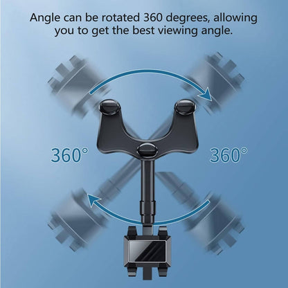 Rearview Mirror Phone Holder with 360 Degree Rotation and Foldable Design