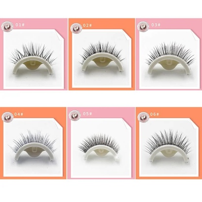 Self-Adhesive Eyelashes with Natural Fiber Curl and Replacement Strips