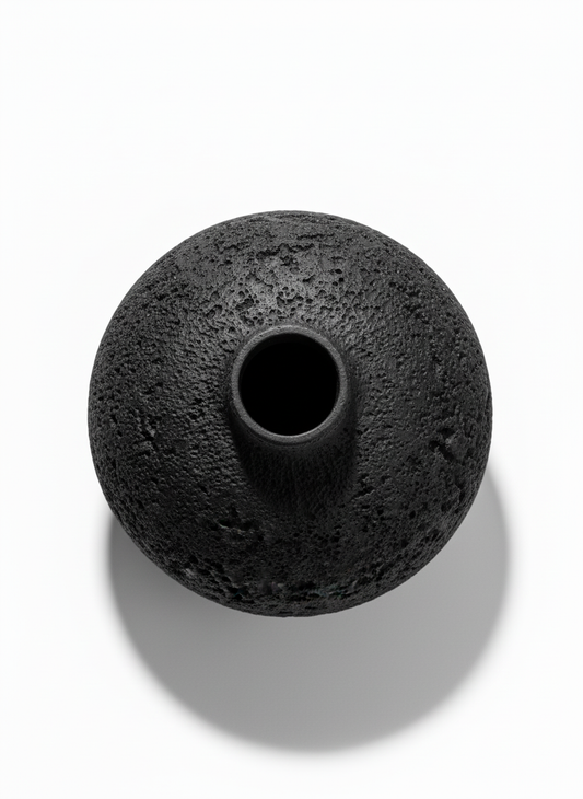 Round Stone Finish Decorative Vase