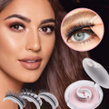 Self-Adhesive Eyelashes with Natural Fiber Curl and Replacement Strips