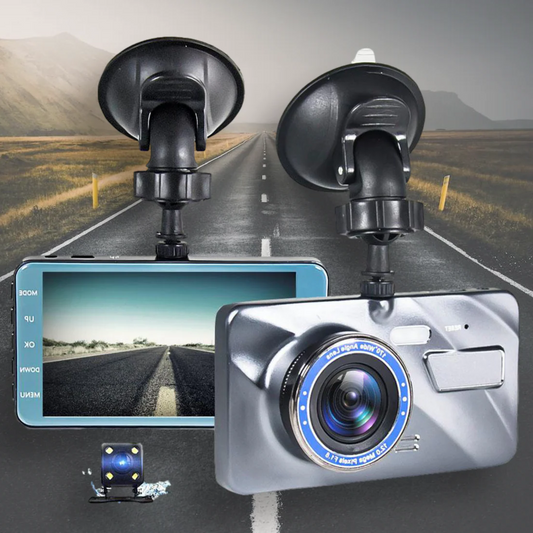 Dual Camera Dash Recorder with 1080p Resolution and Impact Detection