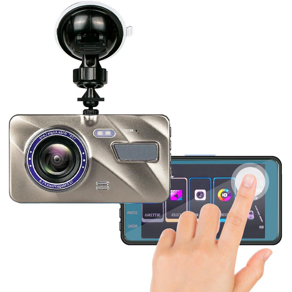 Dual Camera Dash Recorder with 1080p Resolution and Impact Detection
