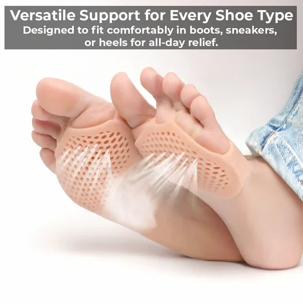 Gel Metatarsal Pads with Ventilation Pores and Non-Adhesive Design, Washable