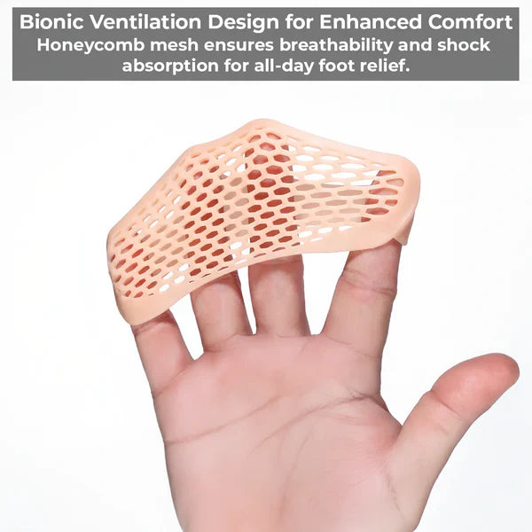 Gel Metatarsal Pads with Ventilation Pores and Non-Adhesive Design, Washable