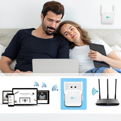 WiFi Signal Repeater with Wall Penetrating Antenna and Multi-Device Support