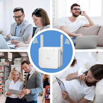 WiFi Signal Repeater with Wall Penetrating Antenna and Multi-Device Support