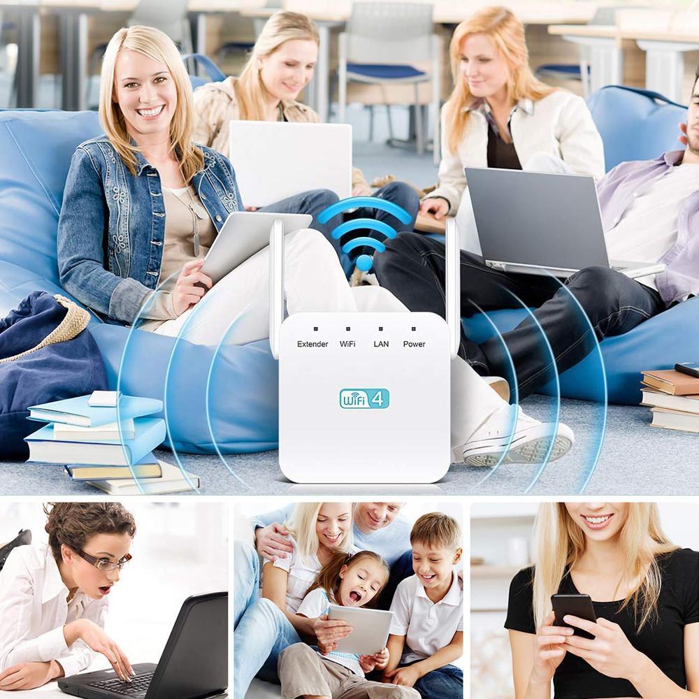 WiFi Signal Repeater with Wall Penetrating Antenna and Multi-Device Support