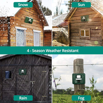 Ultrasonic Animal Repeller with Motion Sensor and Weather Sealed Housing for Gardens