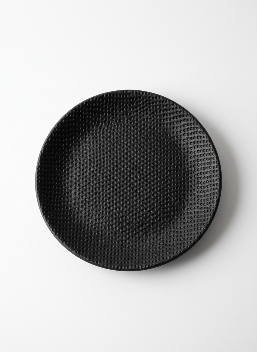 Textured Surface Circular Decorative Plate