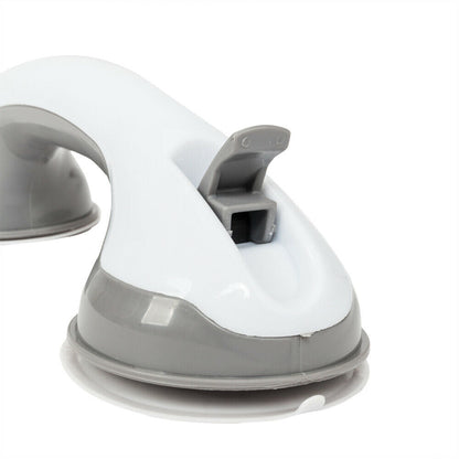 Suction Cup Grab Bar with Dual Pressure Locks and Textured Handle, 300lb Capacity