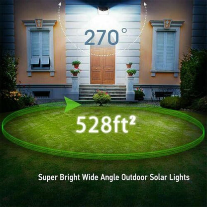 Solar Motion Sensor Light with 208 LED and 800 Lumens, Waterproof Outdoor