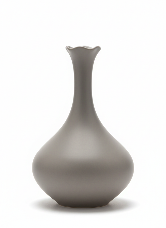 Fluted Neck Ceramic Decorative Vase