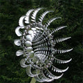 Metal Wind Spinner with 18 Rotating Blades and Rust-Resistant Iron, 39 Inches Tall